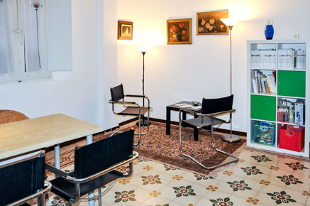 saletta di ricevimento dello Studio psicologico e pedagogico Tangram di Senigallia